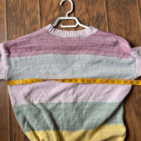 Striped Multicolor Women's Cardigan Sweater - Picture 5 of 5